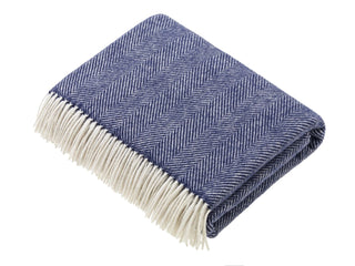 Herringbone Navy Throw
