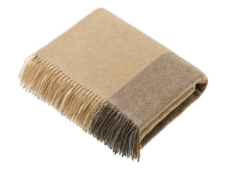 Block Harlequin Natural/Grey Throw