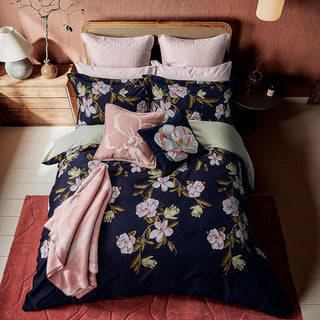 Opal Floral Double Duvet Cover Set Navy