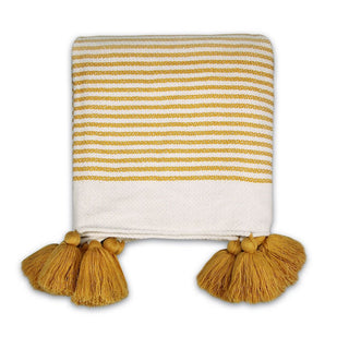 Shruti Stripe Throw Yellow