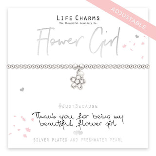 Thank You Flower Girl Bracelet