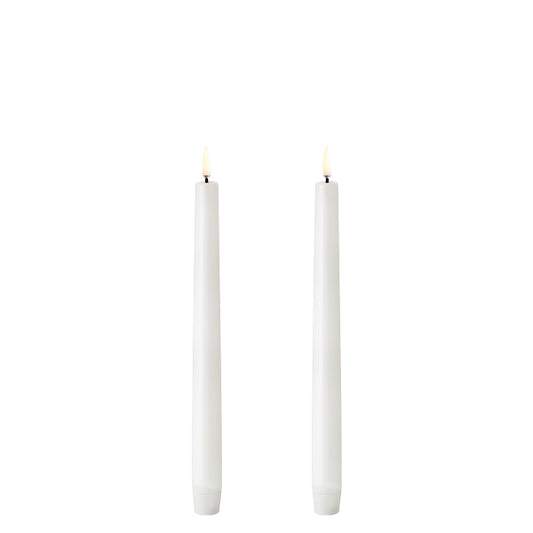 Uyuni Led Taper Candle, Nordic White, Smooth, 2-Pack, 2,3X25 Cm