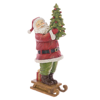 Resin Santa with Tree 