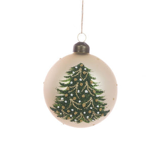 Tree Glass Bauble Champagne