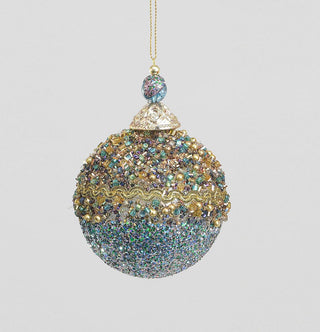 Glitter Bead Aqua/Blue Bauble