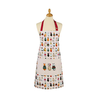 Apron Recycled Cotton Christmas Cats In Waiting 