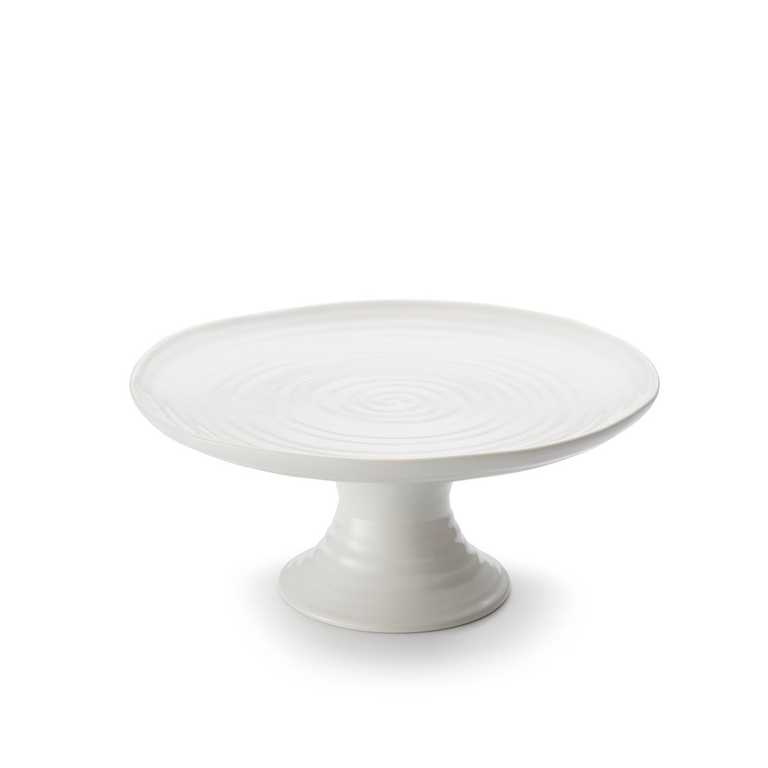 Footed Cake Plate White