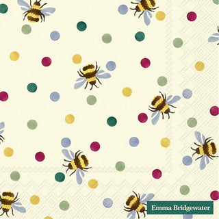 EB Bumblebee & Polka Dots Cream Paper Napkin