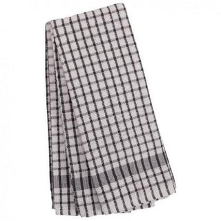 Charcoal Check Tea Towel