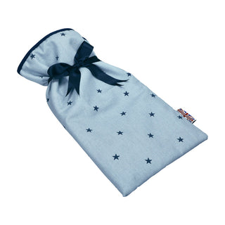 Stars Denim Blue Hot Water Bottle