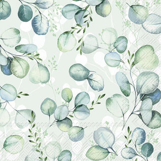 Eucalyptus Allover Light Green Paper Napkin