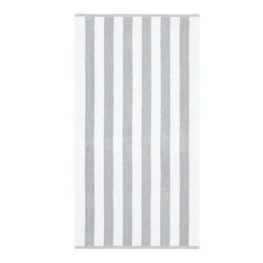 Reversible Grey Stripe Jacquard Bath Towel