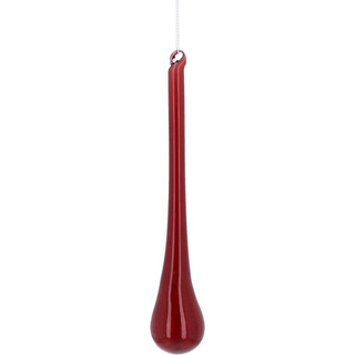 Red Glass Teardrop Tree Decoration