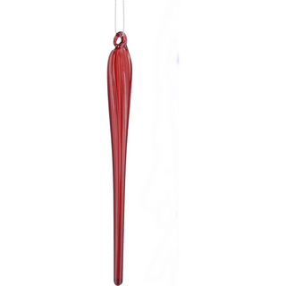 Red Glass Icicle Tree Decoration