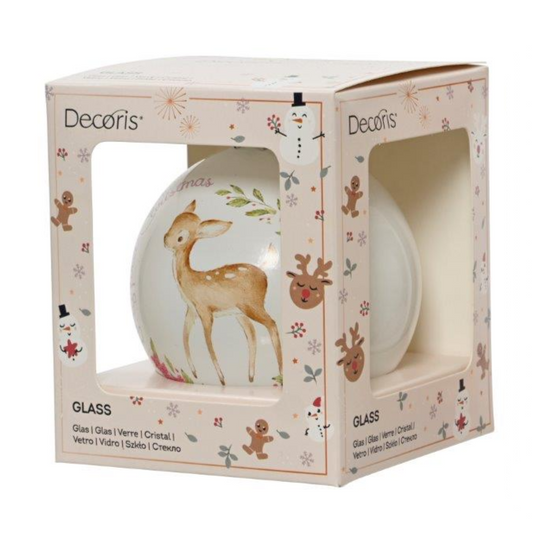 First Christmas Pink Glass Bauble