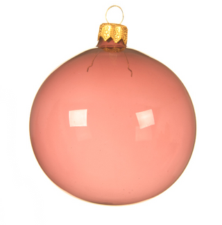 Glass Velvet Pink Transparent Bauble