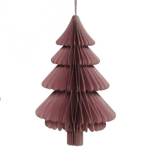 Burgandy Paper Tree Decoration