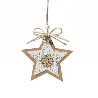 Glitter Star White Tree Decoration