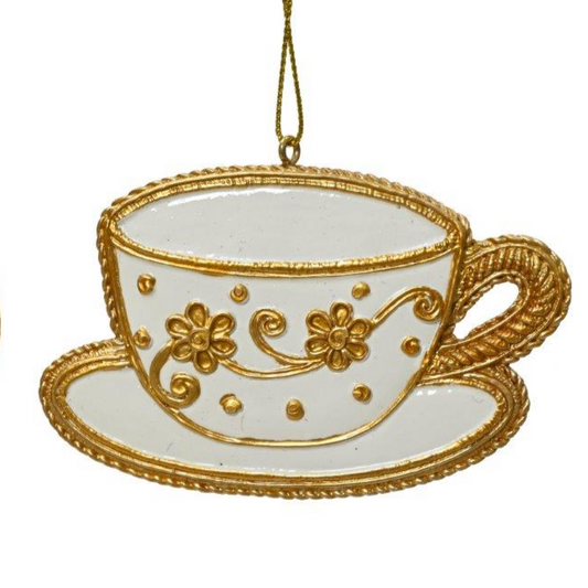 Tea Party Gold Teacup Tree Decoration