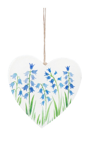 Bluebell Wooden Heart Decoration