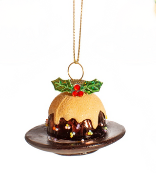 Christmas Pudding Shaped Bauble - Set of 4