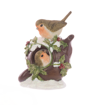 Robin Inside a Teapot Ornament