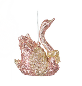 Swan Rose & Gold Decoration