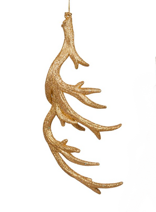 Antlers Glitter Gold Decoration