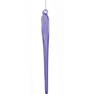 Purple Glass Icicle Tree Decoration