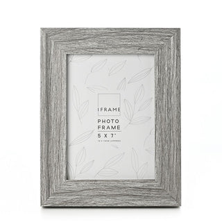 iFrame Mid Grey Wood Effect Frame 5" x 7"