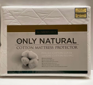 It's Only Natural Single Cotton Mattress Protector