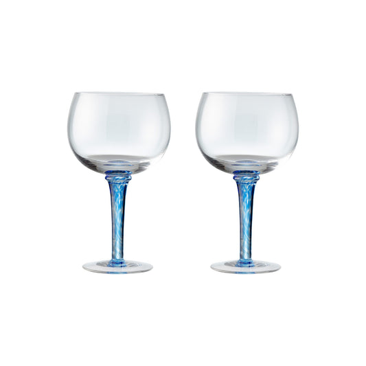 Classic Blue Gin Glasses Set of 2