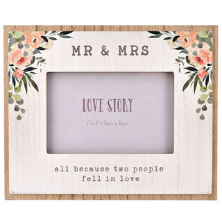 Mr & Mrs Photo Frame 6" x 4"