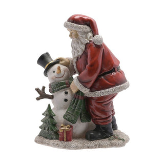 Santa & Snowman Figurine